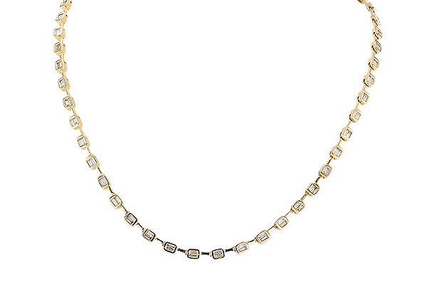 A291-86770: NECKLACE 2.05 TW BAGUETTES (17 INCHES)