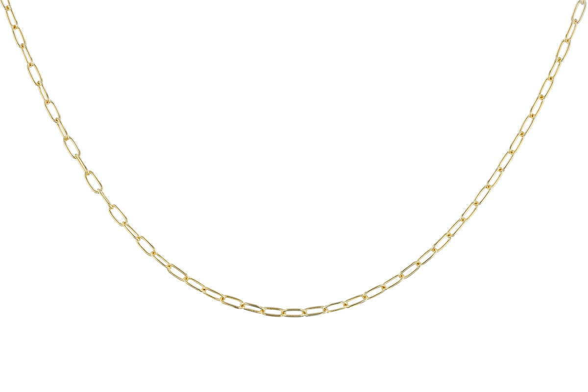 A291-87698: PAPERCLIP SM (18IN, 2.40MM, 14KT, LOBSTER CLASP)