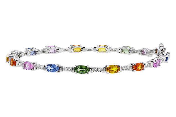 A292-74989: BRACELET 4.76 MULTI-COLOR SAPPH 5.08 TGW (7")