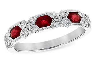 C290-94925: LDS WED RG .74 RUBY 1.00 TGW (4x3MM RUBY)