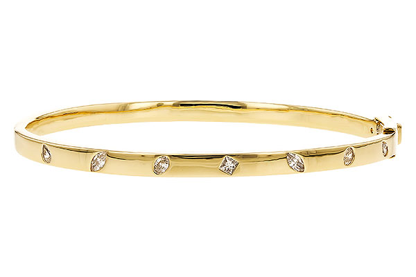 E291-88588: BANGLE .35 TW FANCY CUT DIAMONDS