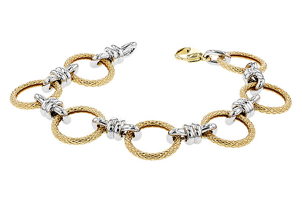 E291-89479: PLAIN GOLD BRACELET (7.25")